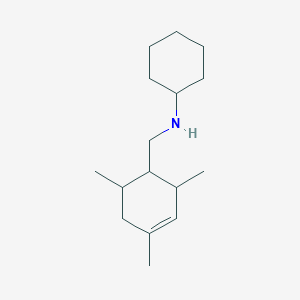 molecular formula C16H29N B12631614 N-[(2,4,6-trimethylcyclohex-3-en-1-yl)methyl]cyclohexanamine 