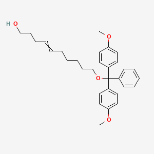 molecular formula C31H38O4 B12631646 10-[Bis(4-methoxyphenyl)(phenyl)methoxy]dec-4-EN-1-OL CAS No. 919770-06-2