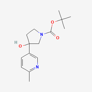 molecular formula C15H22N2O3 B12631671 Tert-butyl 3-hydroxy-3-(6-methylpyridin-3-yl)pyrrolidine-1-carboxylate 