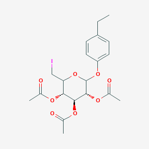 molecular formula C20H25IO8 B12631687 [(3S,4S,5R)-4,5-diacetyloxy-6-(4-ethylphenoxy)-2-(iodomethyl)oxan-3-yl] acetate 