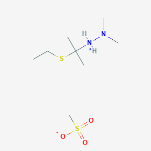 1-[2-(Ethylsulfanyl)propan-2-yl]-2,2-dimethylhydrazin-1-ium methanesulfonate