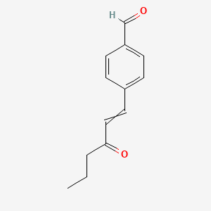 molecular formula C13H14O2 B12631760 4-(3-Oxohex-1-en-1-yl)benzaldehyde CAS No. 921206-21-5