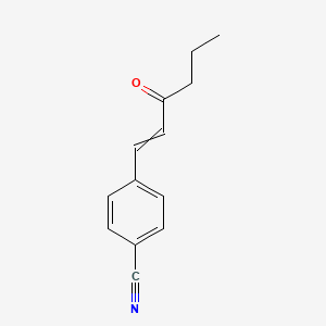 4-(3-Oxohex-1-en-1-yl)benzonitrile