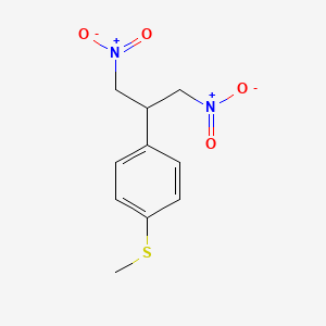 molecular formula C10H12N2O4S B12631784 1-(1,3-Dinitropropan-2-yl)-4-(methylsulfanyl)benzene CAS No. 918419-35-9