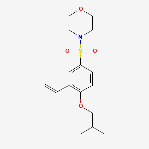 4-[3-Ethenyl-4-(2-methylpropoxy)benzene-1-sulfonyl]morpholine