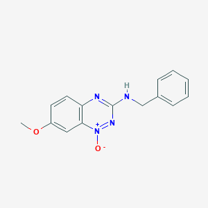 molecular formula C15H14N4O2 B12631829 N-Benzyl-7-methoxy-1-oxo-1lambda~5~,2,4-benzotriazin-3-amine CAS No. 921933-34-8