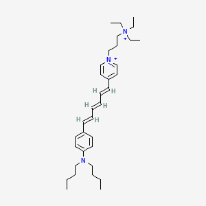 4-{6-[4-(Dibutylamino)phenyl]hexa-1,3,5-trien-1-yl}-1-[3-(triethylammonio)propyl]pyridinium