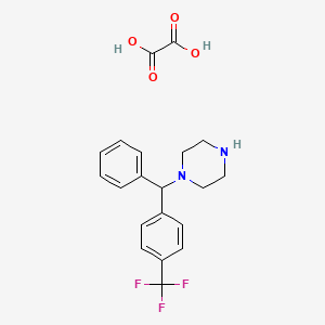 molecular formula C20H21F3N2O4 B12631851 1-(Phenyl[4-(trifluoromethyl)phenyl]methyl)piperazine oxalate 