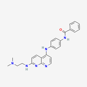 N-[4-[[7-[2-(dimethylamino)ethylamino]-1,8-naphthyridin-4-yl]amino]phenyl]benzamide