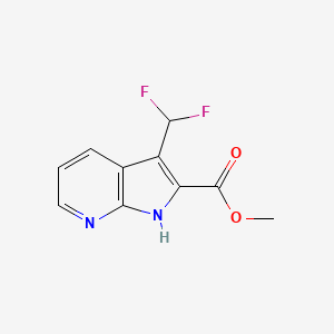 1H-Pyrrolo[2,3-b]pyridine-2-carboxylic acid, 3-(difluoromethyl)-, methyl ester