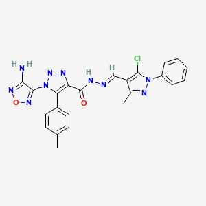 molecular formula C23H19ClN10O2 B12631917 C23H19ClN10O2 