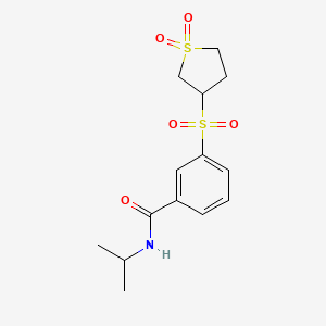 3-[(1,1-dioxidotetrahydrothiophen-3-yl)sulfonyl]-N-(propan-2-yl)benzamide