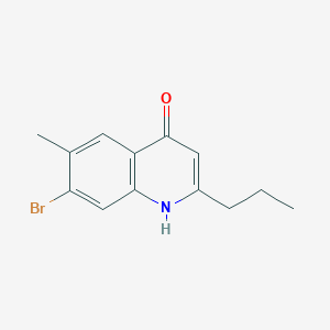 molecular formula C13H14BrNO B12631922 7-Bromo-6-methyl-2-propylquinoline-4-ol CAS No. 1189105-97-2