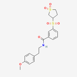 3-[(1,1-dioxidotetrahydrothiophen-3-yl)sulfonyl]-N-[2-(4-methoxyphenyl)ethyl]benzamide