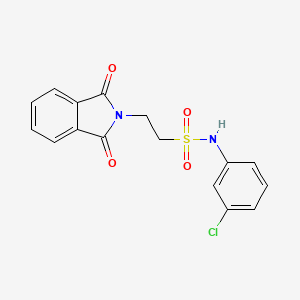 molecular formula C16H13ClN2O4S B1263194 N-(3-chlorophenyl)-2-phthalimidoethanesulfonamide 