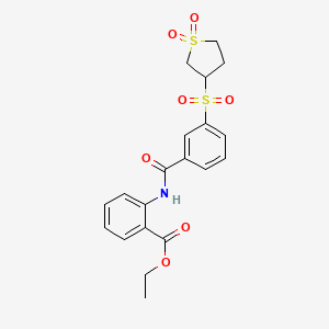 Ethyl 2-[({3-[(1,1-dioxidotetrahydrothiophen-3-yl)sulfonyl]phenyl}carbonyl)amino]benzoate