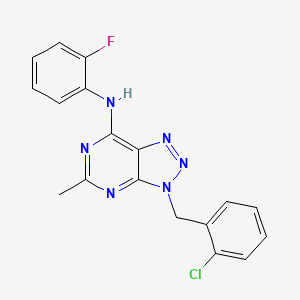 3-[(2-chlorophenyl)methyl]-N-(2-fluorophenyl)-5-methyl-7-triazolo[4,5-d]pyrimidinamine
