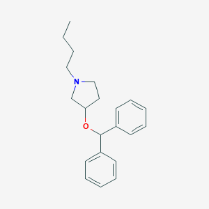 molecular formula C21H27NO B012632 3-(Diphenylmethoxy)-1-butylpyrrolidine CAS No. 102372-32-7