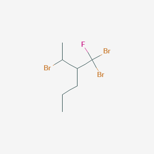 2-Bromo-3-[dibromo(fluoro)methyl]hexane