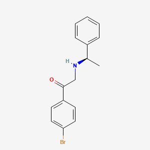 1-(4-Bromophenyl)-2-{[(1R)-1-phenylethyl]amino}ethan-1-one