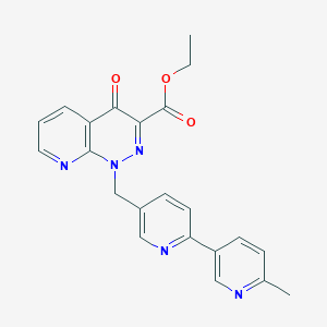 Ethyl 1-[[6-(6-methylpyridin-3-yl)pyridin-3-yl]methyl]-4-oxopyrido[2,3-c]pyridazine-3-carboxylate