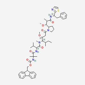 L-Valinamide, N-[(9H-fluoren-9-ylmethoxy)carbonyl]-2-methylalanyl-N-[(1S,2R)-2-methoxy-4-[(2S)-2-[(1R,2R)-1-methoxy-2-methyl-3-oxo-3-[[(1S)-2-phenyl-1-(2-thiazolyl)ethyl]amino]propyl]-1-pyrrolidinyl]-1-[(1S)-1-methylpropyl]-4-oxobutyl]-N-methyl-