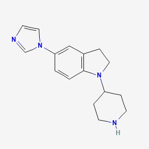 molecular formula C16H20N4 B12632088 5-(1H-Imidazol-1-yl)-1-(piperidin-4-yl)-2,3-dihydro-1H-indole CAS No. 921230-33-3