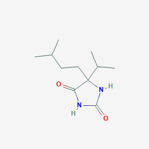 molecular formula C11H20N2O2 B12632158 5-(3-Methylbutyl)-5-(propan-2-yl)imidazolidine-2,4-dione CAS No. 919477-10-4