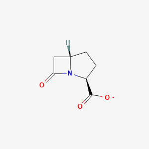 molecular formula C7H8NO3- B1263216 (3S,5S)-carbapenam-3-carboxylate 