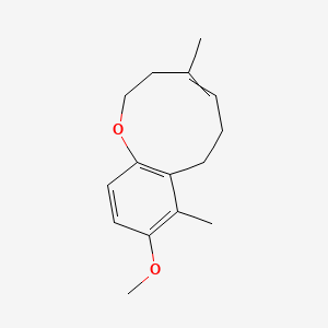 molecular formula C15H20O2 B12632168 9-Methoxy-4,8-dimethyl-2,3,6,7-tetrahydro-1-benzoxonine 