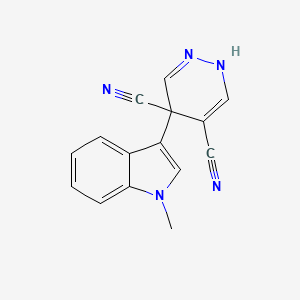 4-(1-Methyl-1H-indol-3-yl)-1,4-dihydropyridazine-4,5-dicarbonitrile