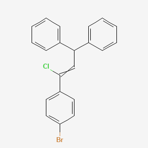 molecular formula C21H16BrCl B12632186 1-Bromo-4-(1-chloro-3,3-diphenylprop-1-enyl)benzene 