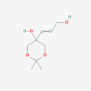 molecular formula C9H16O4 B12632187 5-(3-Hydroxyprop-1-en-1-yl)-2,2-dimethyl-1,3-dioxan-5-ol CAS No. 918952-53-1