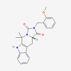 (15S)-13-[(2-methoxyphenyl)methyl]-10,10-dimethyl-8,11,13-triazatetracyclo[7.7.0.02,7.011,15]hexadeca-1(9),2,4,6-tetraene-12,14-dione