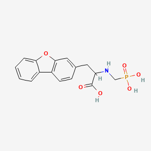 molecular formula C16H16NO6P B1263228 3-Dibenzofuran-3-yl-2-(phosphonomethylamino)propanoic acid 
