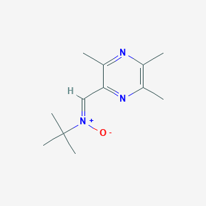 molecular formula C12H19N3O B1263240 N-tert-butyl(3,5,6-trimethylpyrazin-2-yl)methanimine N-oxide 