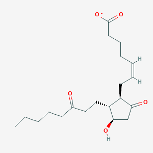 13,14-dihydro-15-oxo-prostaglandin E2(1-)