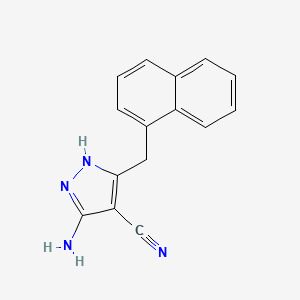 3-amino-5-(1-naphthalenylmethyl)-1H-pyrazole-4-carbonitrile