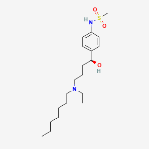 molecular formula C20H36N2O3S B1263258 Methanesulfonamide, N-(4-((1S)-4-(ethylheptylamino)-1-hydroxybutyl)phenyl)- CAS No. 136591-58-7