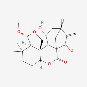 10-Hydroxy-13-methoxy-1,1-dimethyl-7-methylidenedecahydro-5H,11H-5a,8-methanocyclohepta[c]furo[3,4-e][1]benzopyran-5,6(7H)-dione
