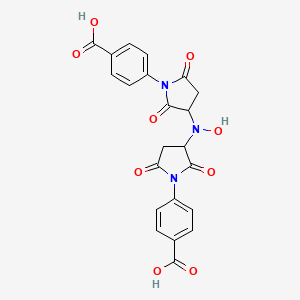 4-[3-[[1-(4-Carboxyphenyl)-2,5-dioxopyrrolidin-3-yl]-hydroxyamino]-2,5-dioxopyrrolidin-1-yl]benzoic acid