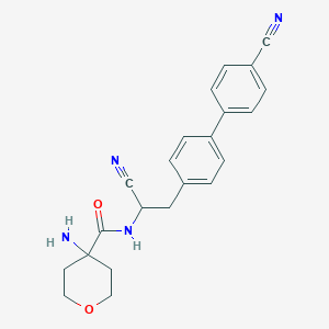 2H-Pyran-4-carboxamide, 4-amino-N-[(1S)-1-cyano-2-(4'-cyano[1,1'-biphenyl]-4-yl)ethyl]tetrahydro-