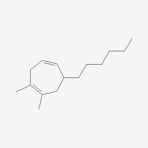 6-Hexyl-1,2-dimethylcyclohepta-1,4-diene