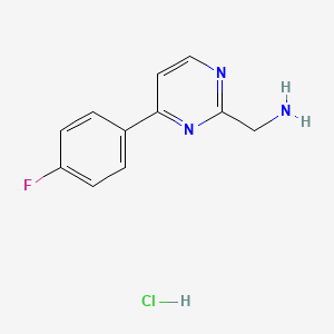 (4-(4-Fluorophenyl)pyrimidin-2-YL)methanamine hydrochloride