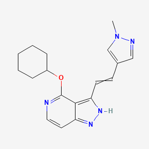 4-cyclohexyloxy-3-[2-(1-methylpyrazol-4-yl)ethenyl]-2H-pyrazolo[4,3-c]pyridine