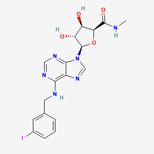 (2S,3R,4R,5R)-3,4-dihydroxy-5-[6-[(3-iodophenyl)methylamino]purin-9-yl]-N-methyloxolane-2-carboxamide