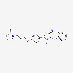 1-Methyl-2-[4-[3-(2-methylpyrrolidin-1-yl)propoxy]phenyl]-5,10-dihydro-[1,3]thiazolo[3,2-b][2,4]benzodiazepine