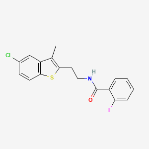 N-[2-(5-chloro-3-methyl-1-benzothiophen-2-yl)ethyl]-2-iodobenzamide