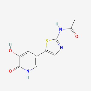 N-[5-(5-hydroxy-6-oxo-1H-pyridin-3-yl)-1,3-thiazol-2-yl]acetamide