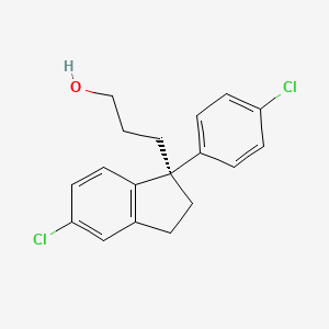 3-[(1S)-5-Chloro-1-(4-chlorophenyl)-2,3-dihydro-1H-inden-1-yl]propan-1-ol